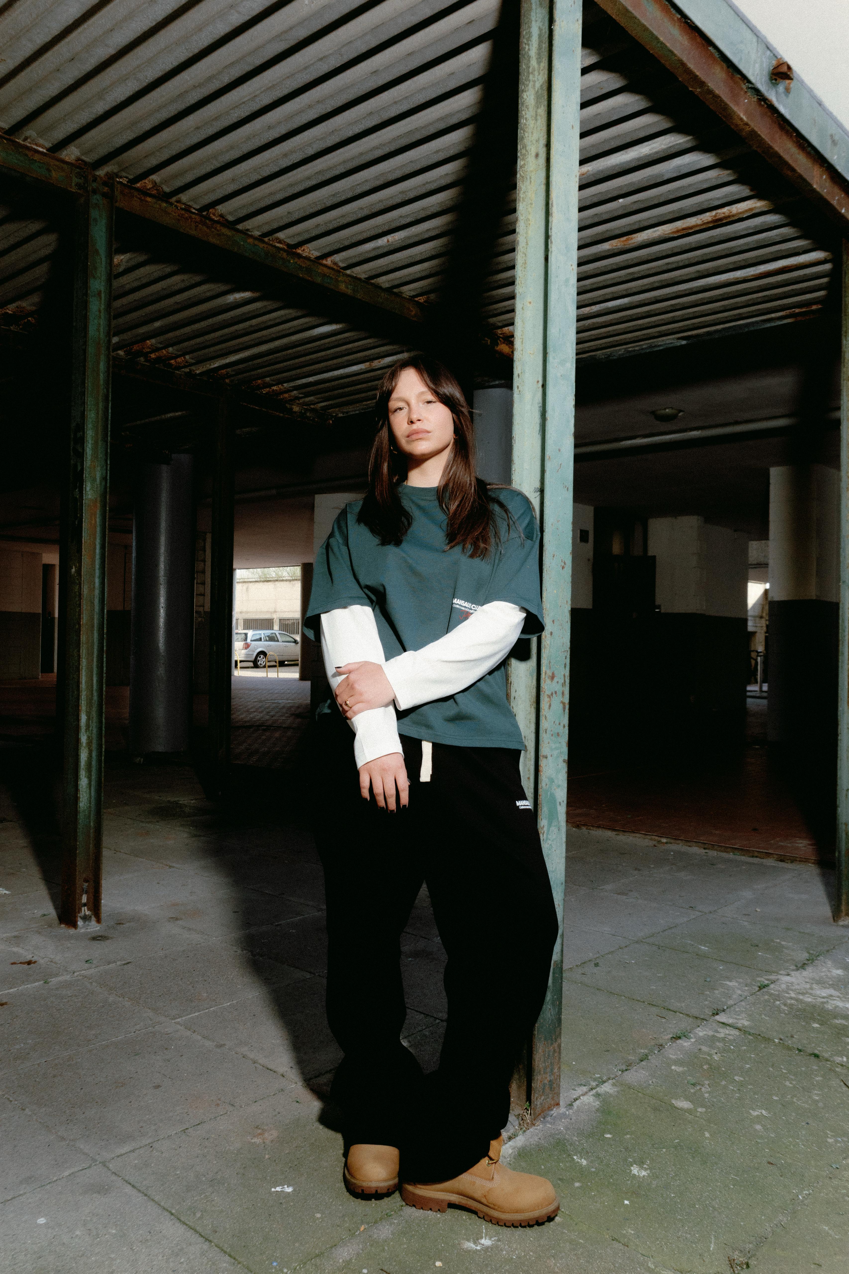 "66" Double Tee - Dark Green