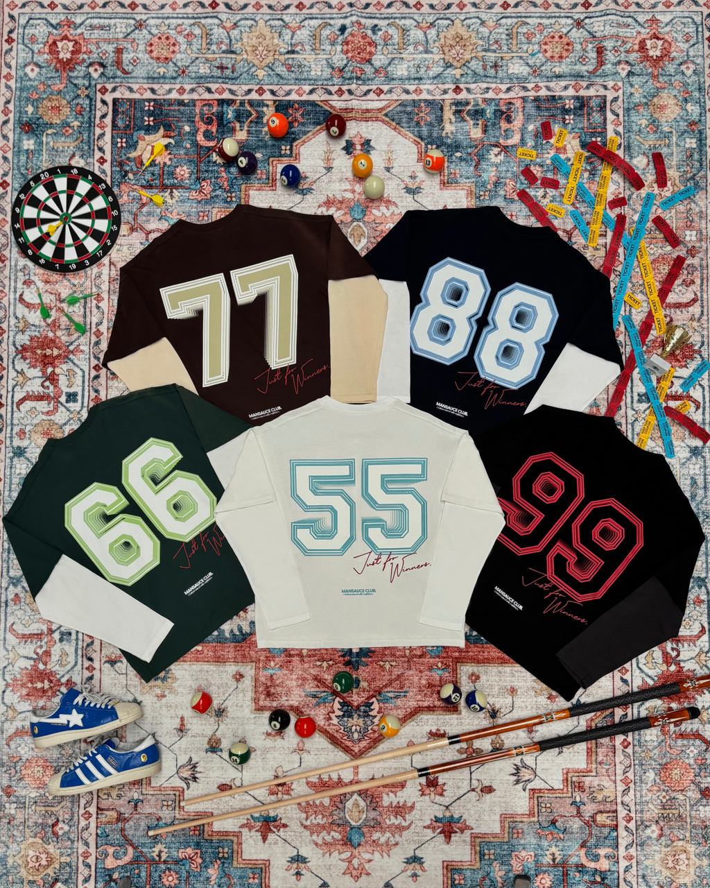 "99" Double Tee - Black Grey