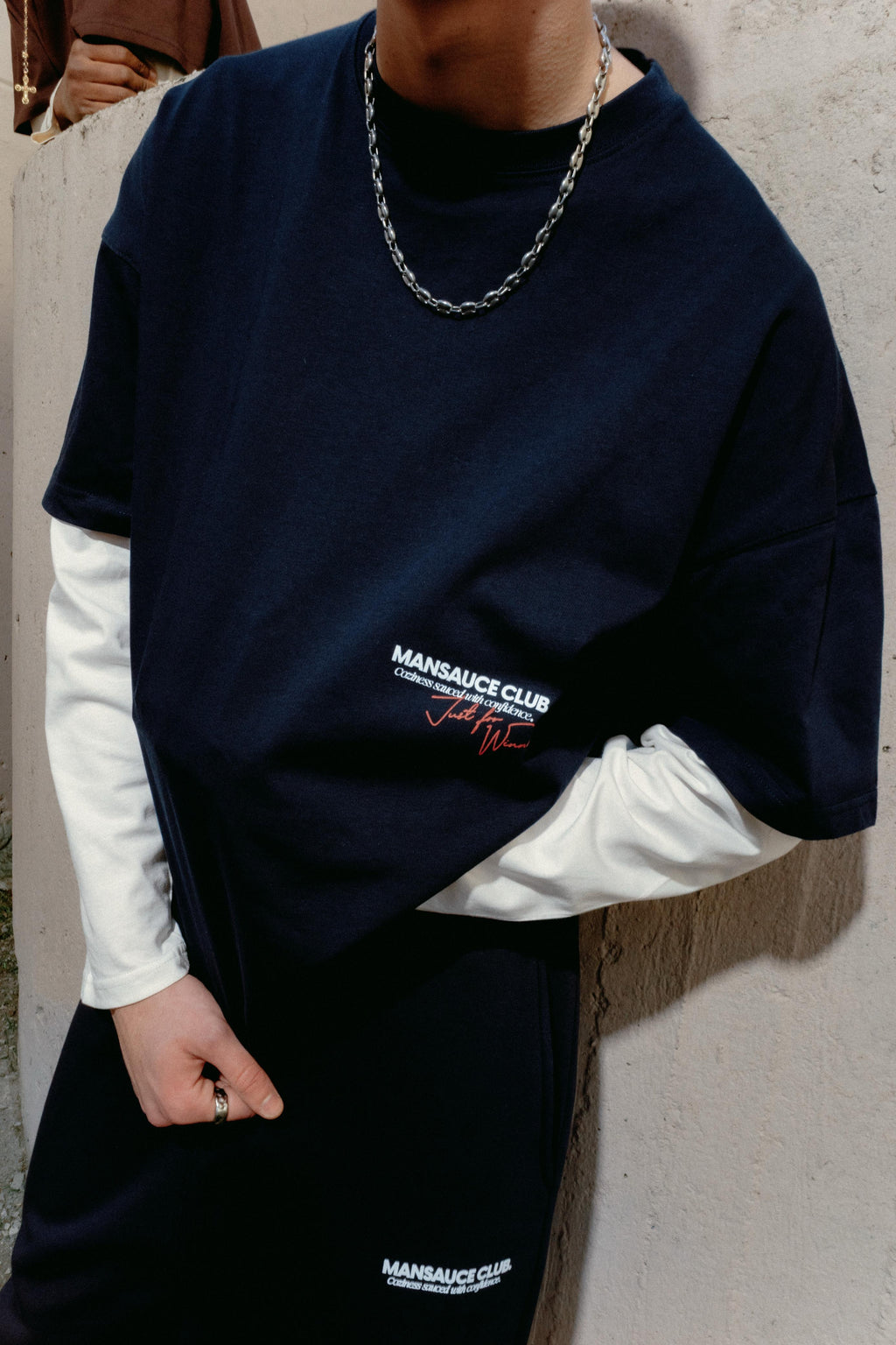 "88" Double Tee - Navy Blue