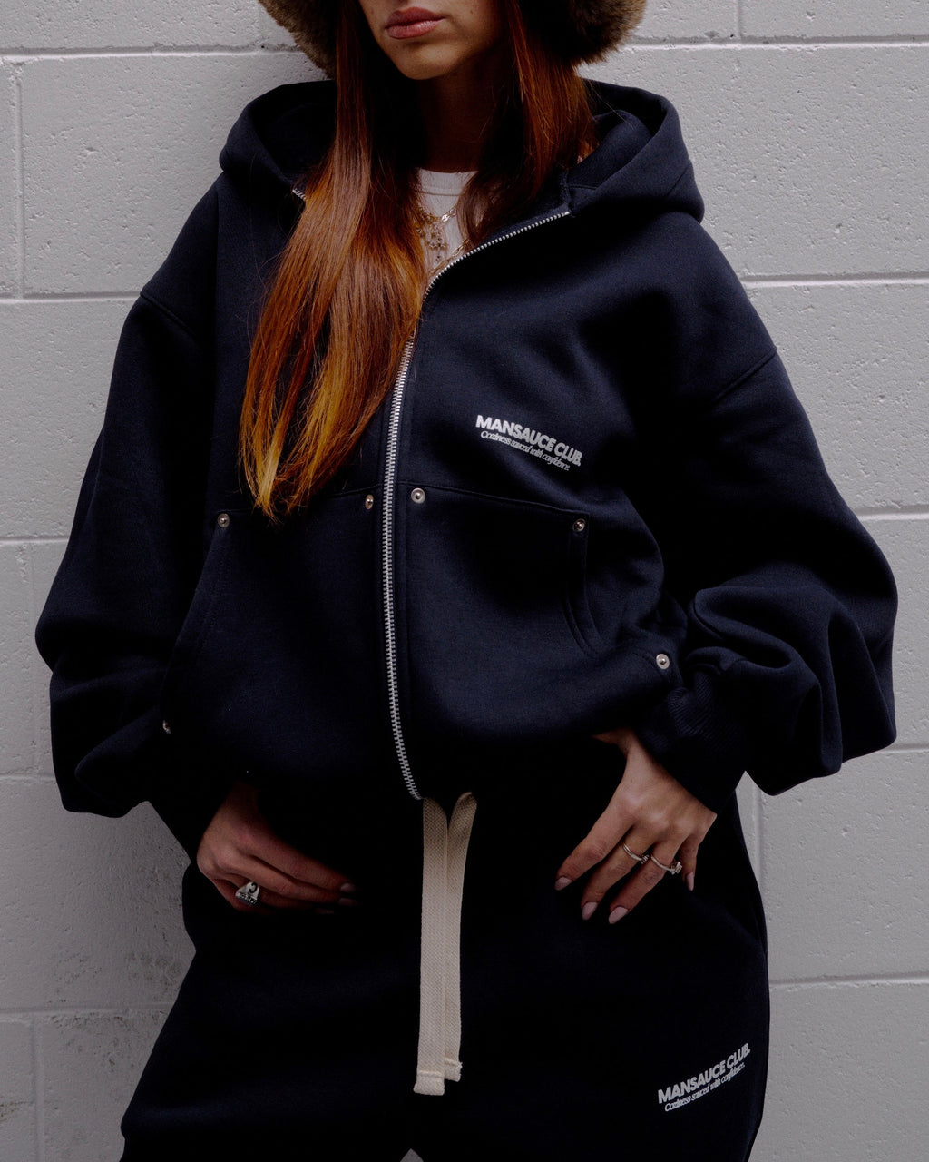 "The Cozy Set" Zip Hoodie - Blue Navy