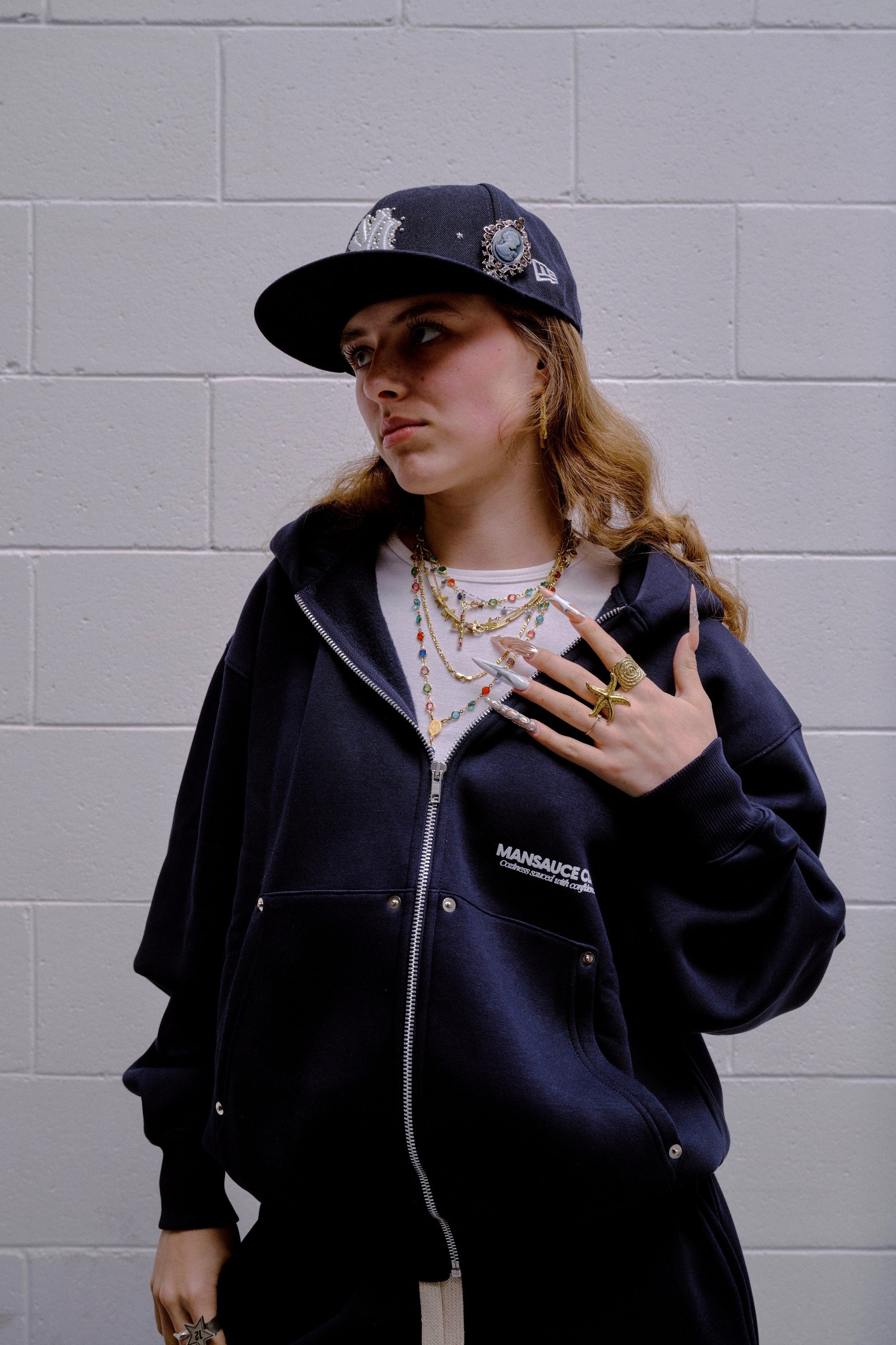 "The Cozy Set" Zip Hoodie - Blue Navy