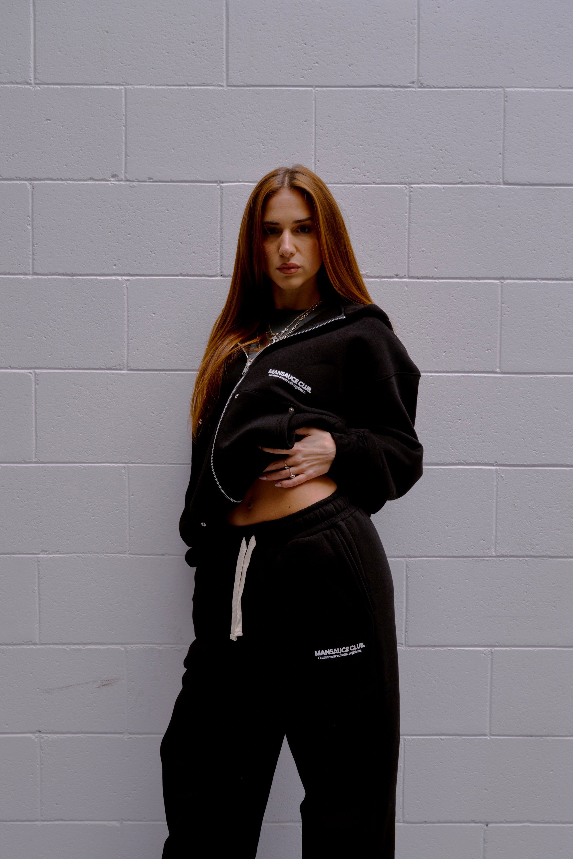 "The Cozy Set" Zip Hoodie - Black