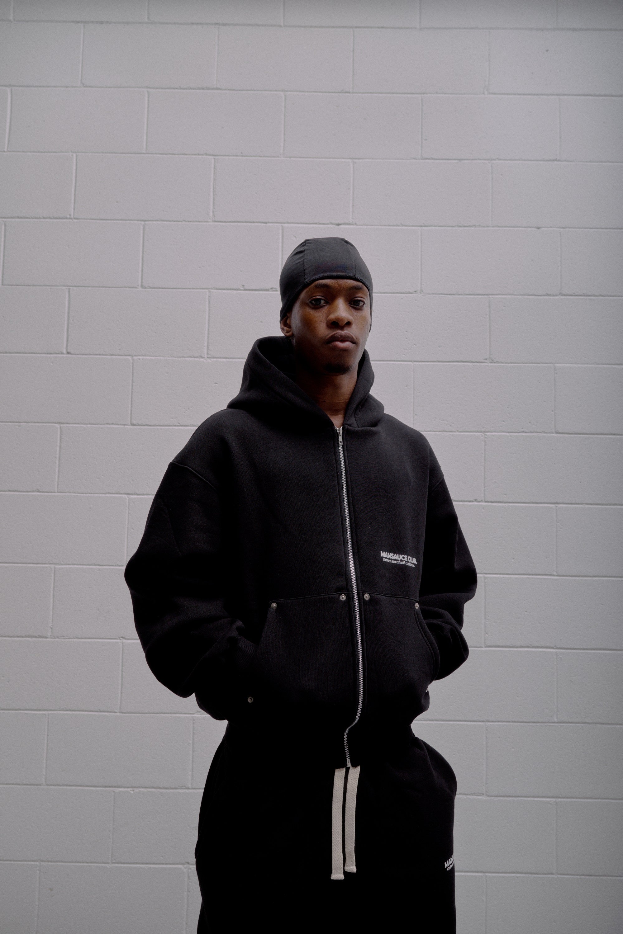 "The Cozy Set" Zip Hoodie - Black