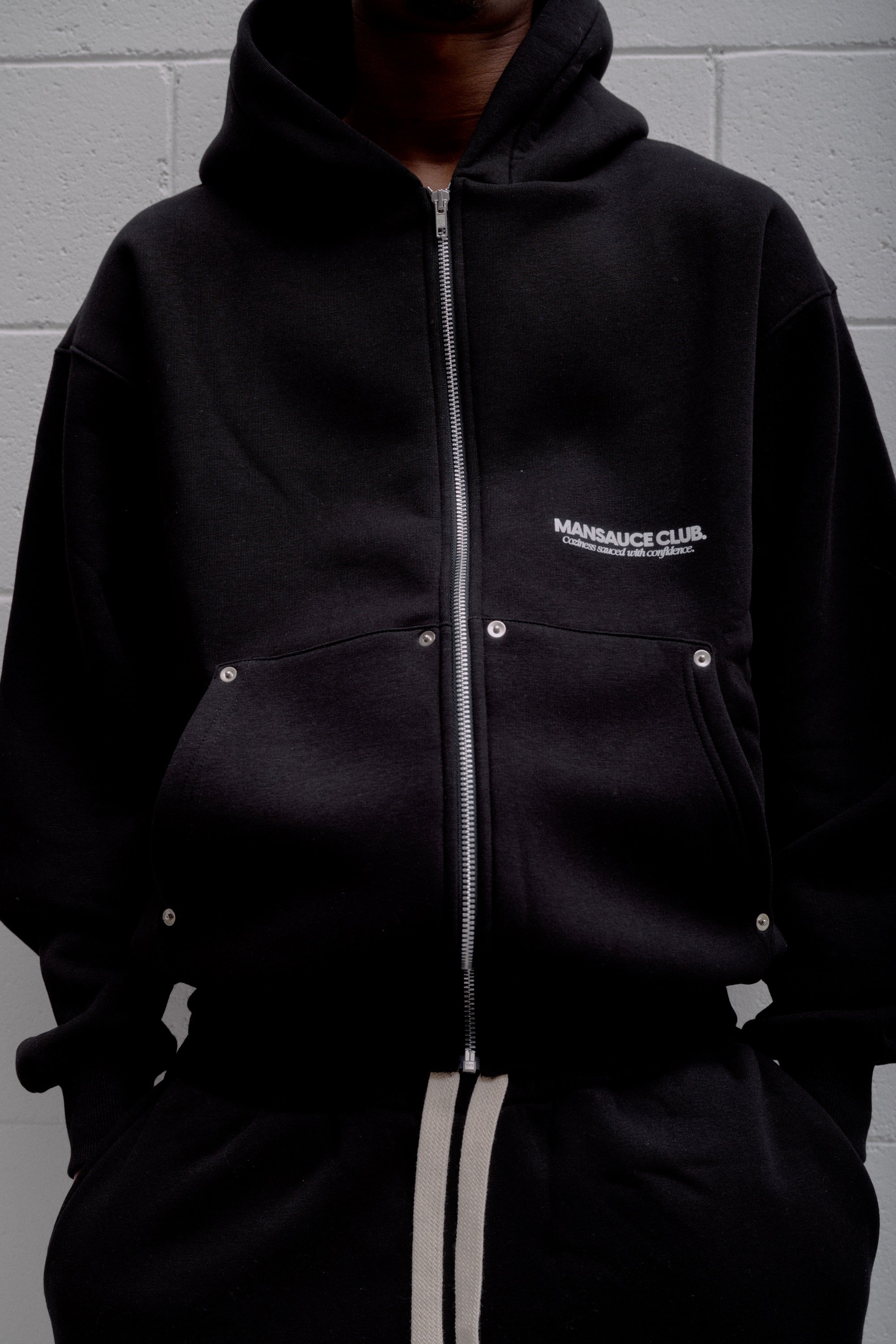 "The Cozy Set" Zip Hoodie - Black